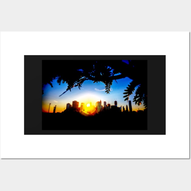 Manhattan Skyline Sunset Wall Art by tommysphotos